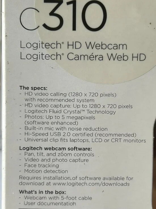 Logitech C310 HD Webcam with Built In Mic - Picture 6 of 9
